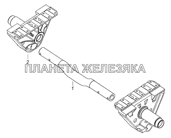 6520-2918050 Кронштейн балансира с осью КамАЗ-6522 (Euro-2, 3)